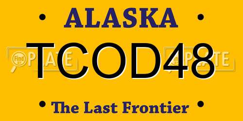TCOD48 Alaska License Plate
