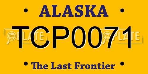 TCP0071 Alaska License Plate