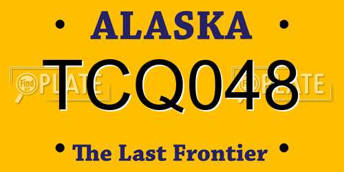 TCQ048 Alaska License Plate