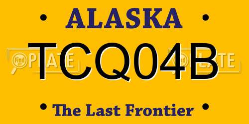 TCQ04B Alaska License Plate