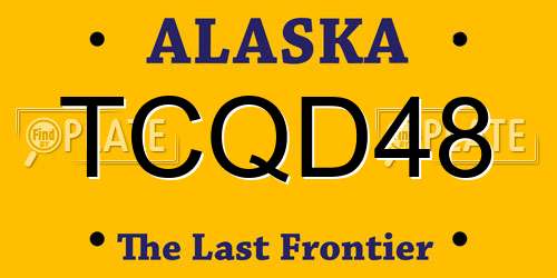 TCQD48 Alaska License Plate