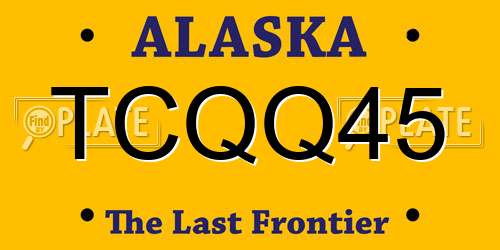 TCQQ45 Alaska License Plate