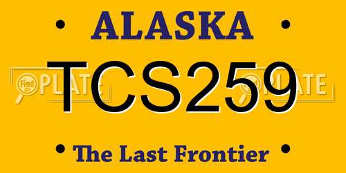 TCS259 Alaska License Plate