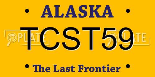 TCST59 Alaska License Plate