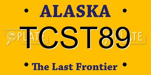 TCST89 Alaska License Plate
