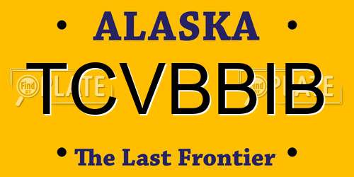 TCVBBIB Alaska License Plate