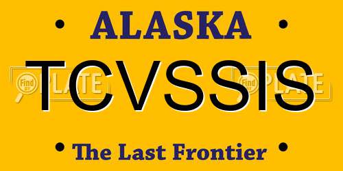 TCVSSIS Alaska License Plate