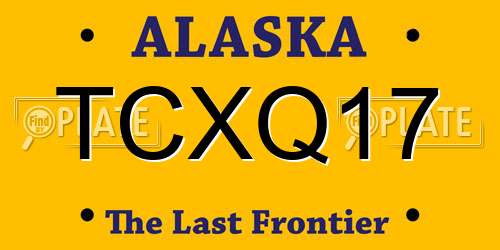 TCXQ17 Alaska License Plate