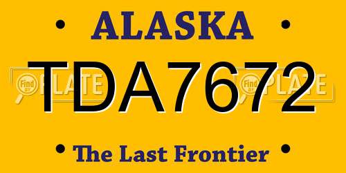 TDA7672 Alaska License Plate