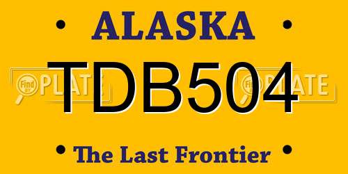 TDB504 Alaska License Plate