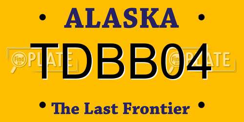 TDBB04 Alaska License Plate