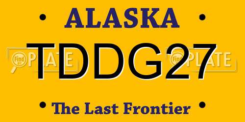TDDG27 Alaska License Plate