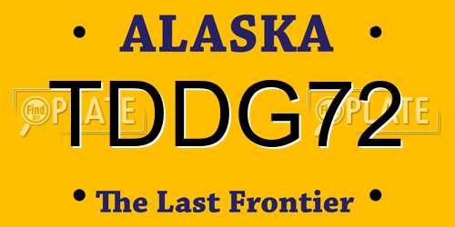 TDDG72 Alaska License Plate