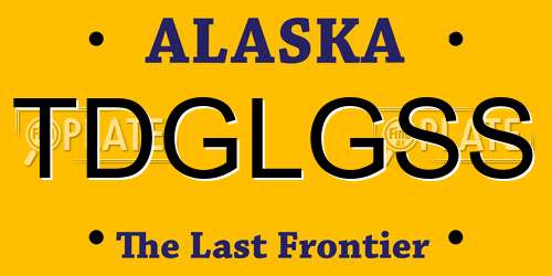 TDGLGSS Alaska License Plate
