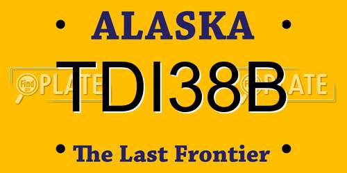 TDI38B Alaska License Plate