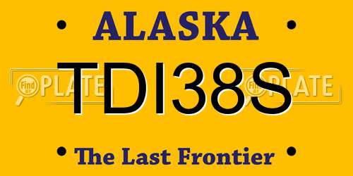 TDI38S Alaska License Plate
