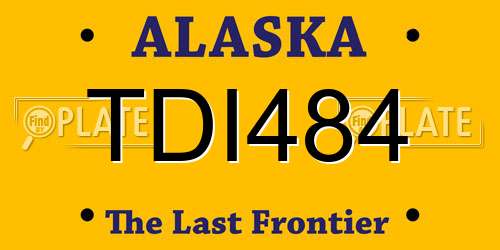TDI484 Alaska License Plate