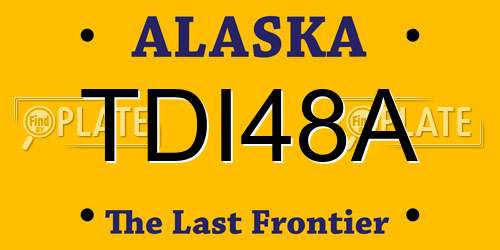TDI48A Alaska License Plate