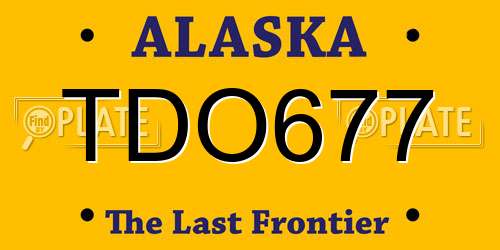 TDO677 Alaska License Plate