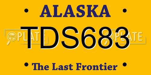 TDS683 Alaska License Plate