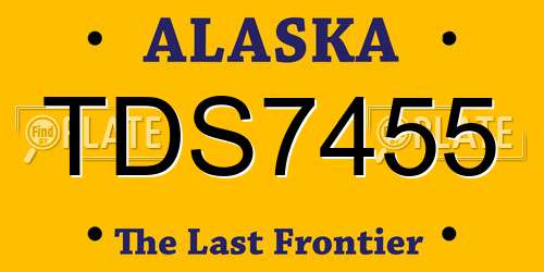 TDS7455 Alaska License Plate