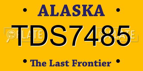 TDS7485 Alaska License Plate