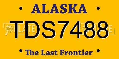TDS7488 Alaska License Plate