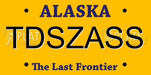 TDSZASS Alaska License Plate