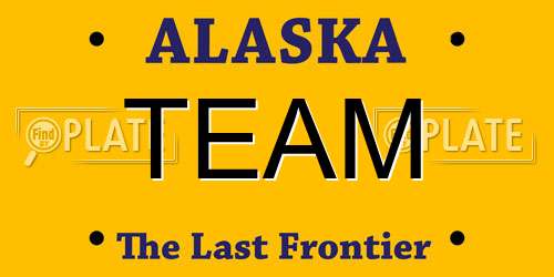 TEAM Alaska License Plate