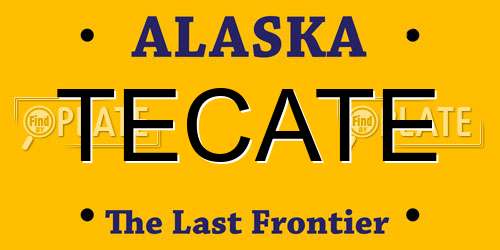 TECATE Alaska License Plate
