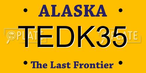 TEDK35 Alaska License Plate