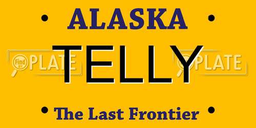 TELLY Alaska License Plate