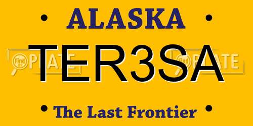 TER3SA Alaska License Plate