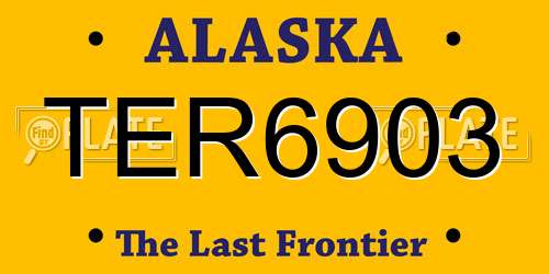 TER6903 Alaska License Plate