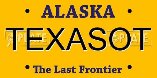 TEXASOT Alaska License Plate