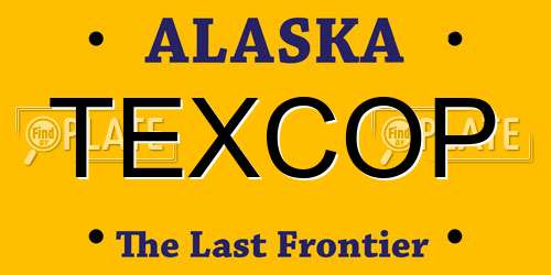 TEXCOP Alaska License Plate