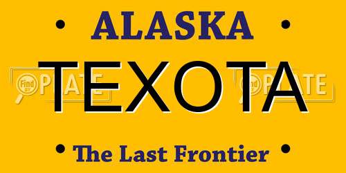 TEXOTA Alaska License Plate