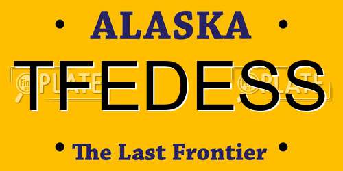 TFEDESS Alaska License Plate