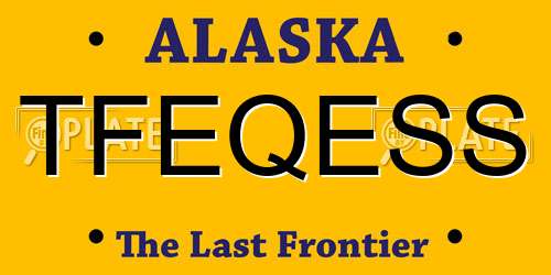 TFEQESS Alaska License Plate