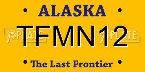 TFMN12 Alaska License Plate