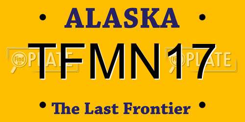 TFMN17 Alaska License Plate