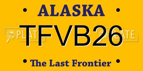 TFVB26 Alaska License Plate