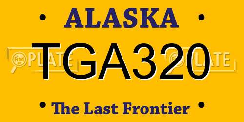 TGA320 Alaska License Plate