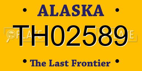 TH02589 Alaska License Plate