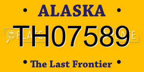 TH07589 Alaska License Plate