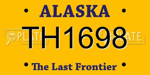TH1698 Alaska License Plate