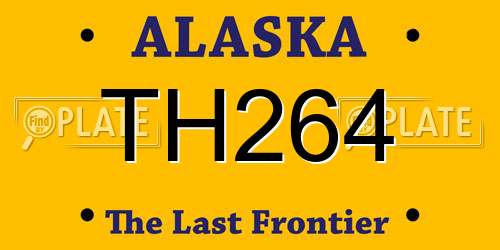 TH264 Alaska License Plate