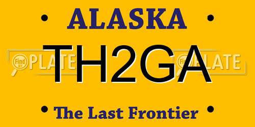 TH2GA Alaska License Plate