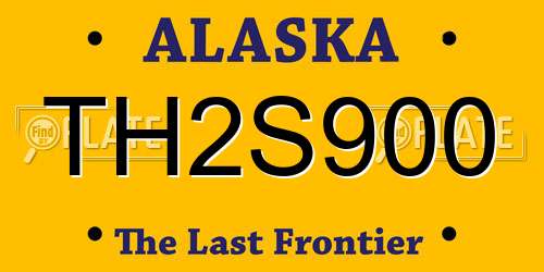 TH2S900 Alaska License Plate