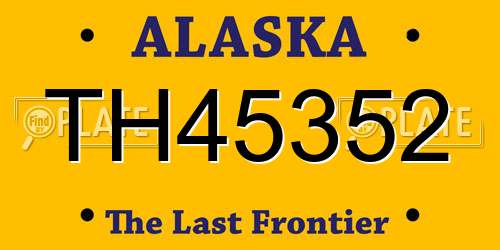 TH45352 Alaska License Plate